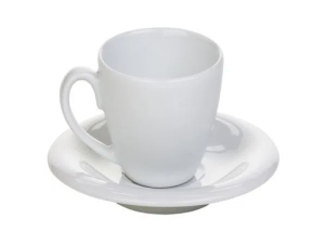 XICARA CERAMICA CAFE 95ML BRANCA C/PIRES