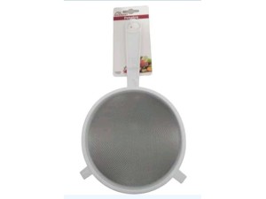 PENEIRA INOX 14CM ARO PLASTICO