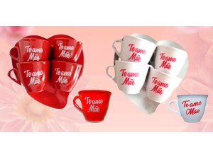 KIT MAE C/4 XIC C/ PIRES PLASTICO CORACAO 03-CORES