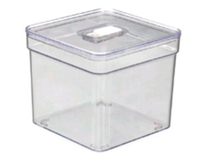 ORGANIZADOR ACRILICO 14X14X14CM C/TAMPA