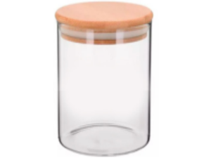 POTE VIDRO  1,2L TAMPA-BAMBU REDONDO