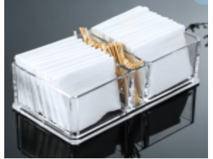 PORTA SACHE ACRILICO 14X08CM DUPLO