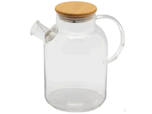 CHALEIRA VIDRO 1,8L TAMPA-BAMBU