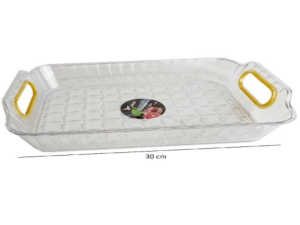 BANDEJA ACRILICA 30X20CM ALÇA OURO
