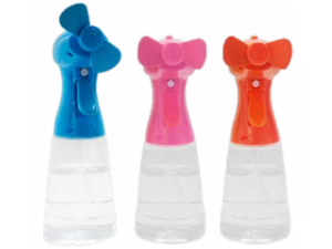 MINI VENTILADOR/BORRIFADOR A PILHA
