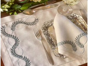 KIT 19pc (6-AMERICANO + 6-GUARDANAPO+ 6-ANEL + 1 CAMINHO MESA)