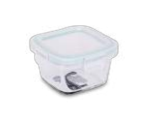 POTE VIDRO HERMETICO QUADRADO 180ML