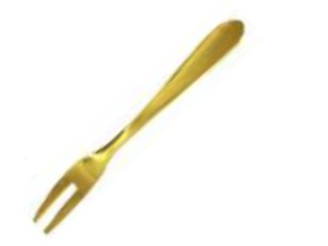 JOGO 6 GARFINHO INOX 13,2CM OURO