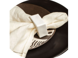 ANEL P/GUARDANAPO QUADRADO BRANCO