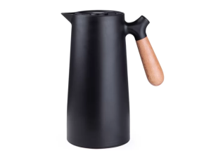 GARRAFA TERMICA 1,0L WOOD PRETA S/TERMOMETRO