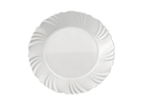 PRATO VIDRO 19CM PETALA BRANCO
