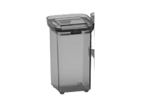 POTE ACRILICO HERMETICO QUADRADO 450ML