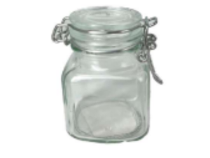 POTE VIDRO 110ML QUADRADO TP-VIDRO HERMETICA