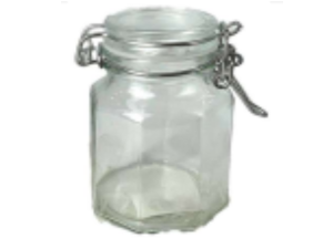 POTE VIDRO 110ML SEXTAVADO TP-VIDRO HERMETICA