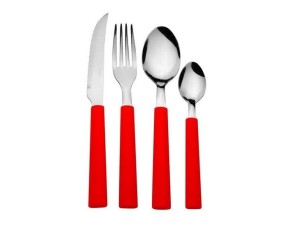 Faqueiro Com 16 Peças Vermelho Intenso