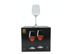 JOGO COM 6 TAÇAS DE VIDRO 300ML TRANSPARENTE PARA VINHO