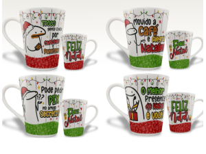 CANECA CERAMICA 290ML NATAL FLORK FAIXA