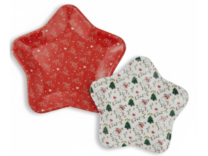 BANDEJA PLASTICA 26CM ARVORE DE NATAL SORTIDA