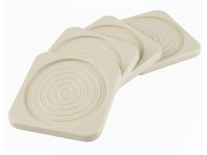 DESCANSO DE COPO EVO COM 4 PEÇAS 09CM MARFIM