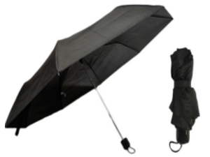 GUARDA CHUVA 88CM 08-HASTES PRETO