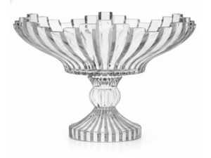 CENTRO DE MESA DE VIDRO 30CM MILAN COM PÉ