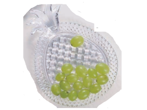 PETISQUEIRA VIDRO 24X18CM ABACAXI