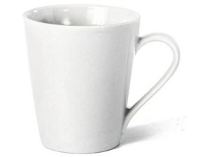 CANECA CERAMICA CONICA 290ML BRANCA