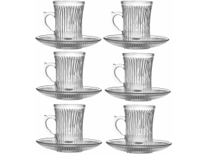 JOGO 6 XICARA VIDRO 150ML LORITA C/PIRES