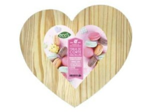 TABUA DE MADEIRA CORAÇÃO PARA SERVIR 30CM