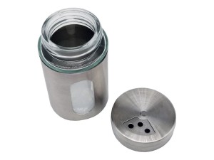 SALEIRO/PIMENTEIRO INOX C/VISOR 4,7X08CM